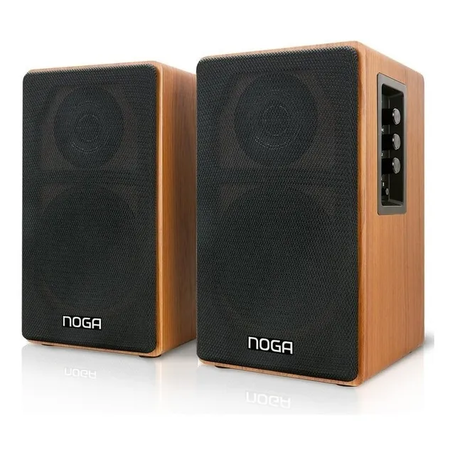 PARLANTES INALAMBRICOS SMART TV MADERA 2.0 NOGA AQUA COLOR MARRÓN