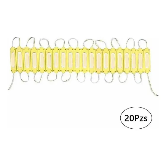 20 Módulos De Led 5730 Encapsulados Reforzados Ambar Módulo Óptico De Palabra Con Lente Cob De 6 Núcleos Y Sustrato De Aluminio De 2 W, Abs Resistente Al Agua DNBEMN