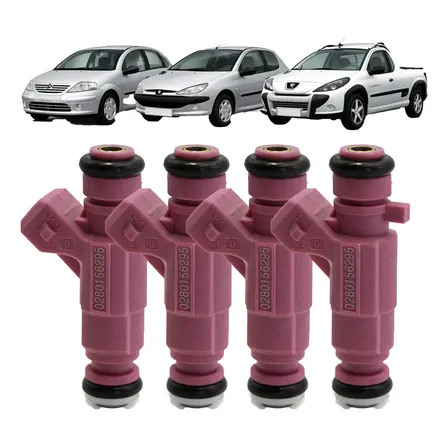 Kit 4 Bicos Injetores Para Peugeot206 Citroën C3 2005 A 2014 127/220v