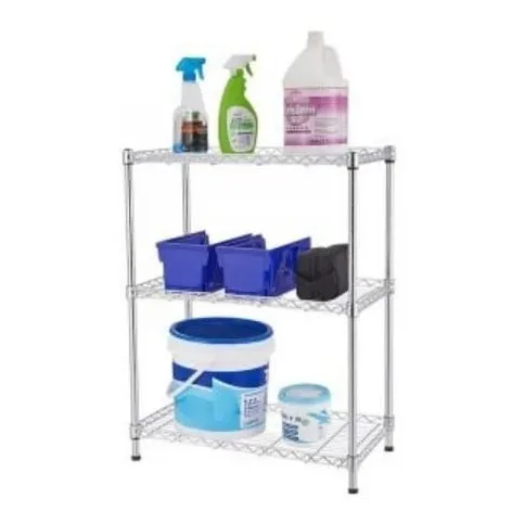 Carrito Basic Living Plateado 3 Niveles 76x60x35 Cm 90 Kg