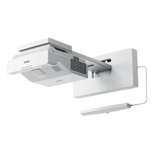 Proyector interactivo Epson 725wi, con soporte y módulo táctil blanco