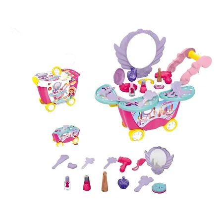 Penteadeira Infantil Menina Acessórios Princesa Maquiagem Rosa