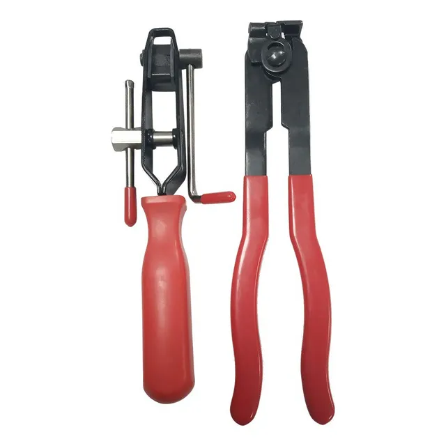 2 Alicate Abrazadera Bota Tipo Oreja Cv Articulada Eje (rojo