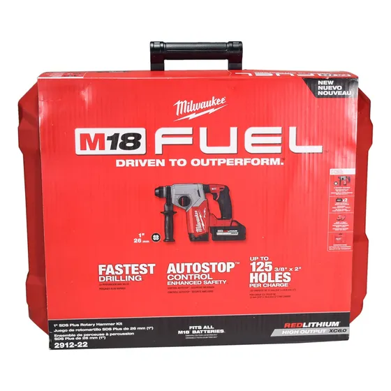 Martillo Perforador Milwaukee M18 Fuel 2912-22 18v 6ah Sds-p