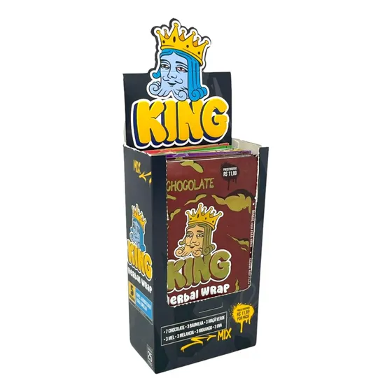 Caixa De Seda King Blunt Mix 25 Pacotes Atacado