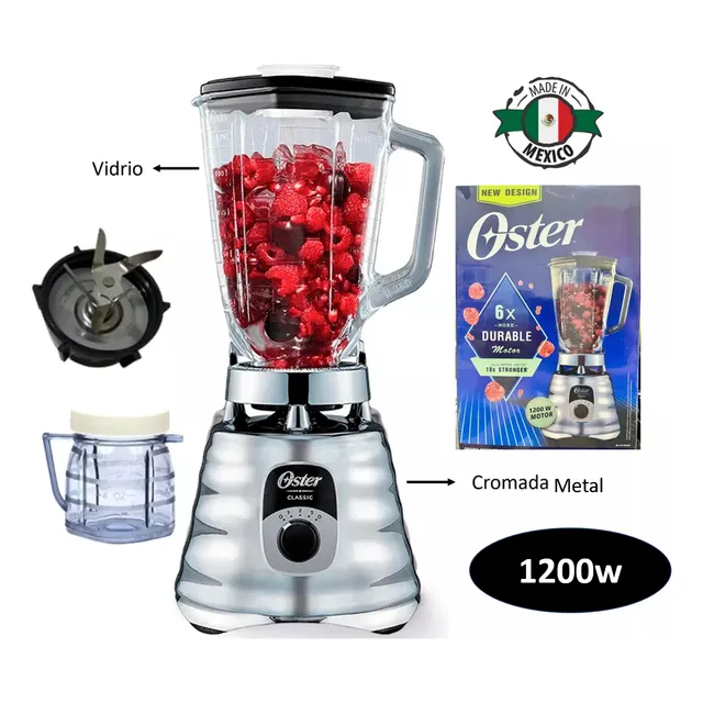 Licuadora Oster Classic 1200w 1.5l Vidrio, Picatodo