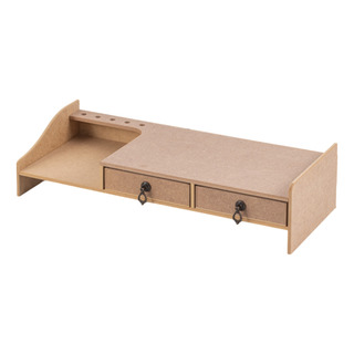 Suporte De Monitor Notebook Organizador Mesa Escritório Mdf Suporte De Monitor Notebook Organizador Mesa Escritório Mdf