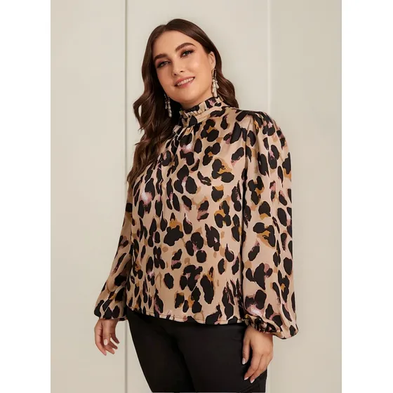 Blusa  Con Estampado De Leopardo