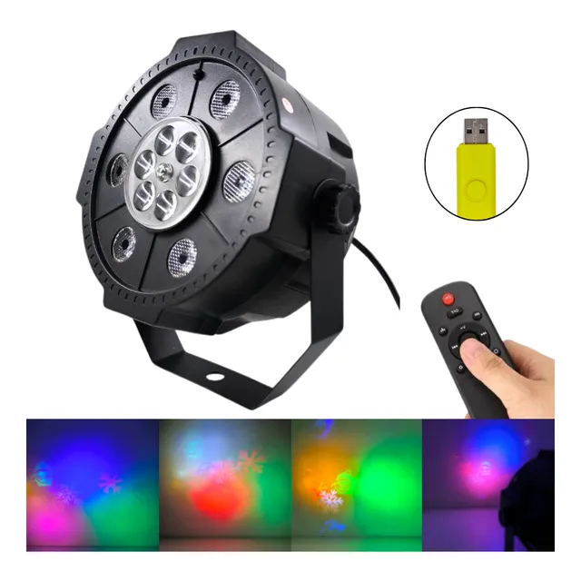 Luces Led Disco Proyector Con Usb Pendrive Parlante