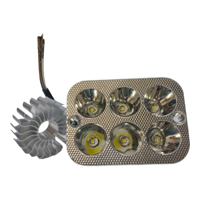 Bombillo Para Faro Moto Interno 6 Led Cuadrado 12v