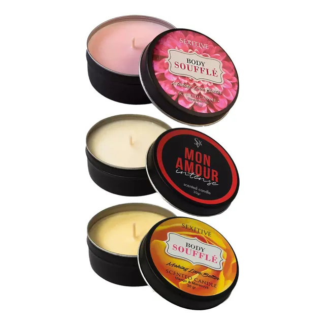 Pack X 3 Vela Aromatica Aceite Para Masaje Sexy Calido