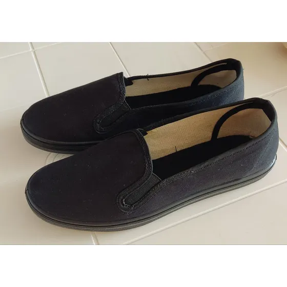 Zapato De Tela Mocasin (sin Trenzas) De Dama Tipo Abuelita