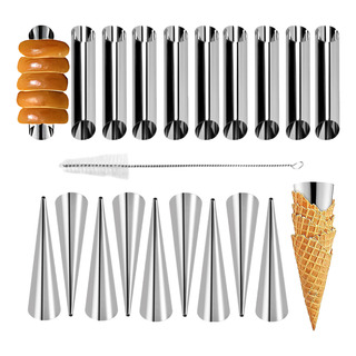 Moldes De Cuerno De Crema Molde Tubular Cono Y Forma 20pzs Moldes De Cuerno De Crema Molde Tubular Cono Y Forma 20pzs