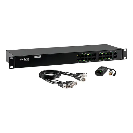 Power Balun 16 Can Vb 3016 Wp - 4k, 2mp, Full Hd Intelbras Cor Preto