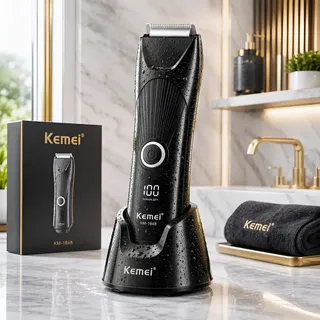 Aparador De Pelos Prova D Água Barbeado Unissex Sem Fio Top Preto 127/220v