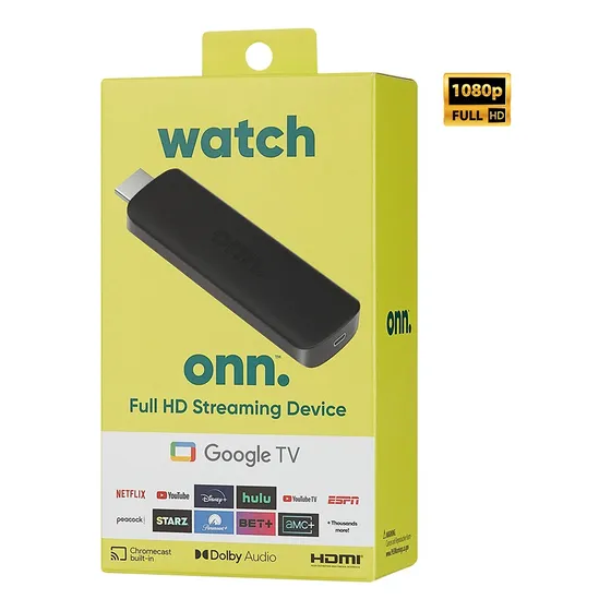Onn Hd Stick Android Tv Google Tv  Chromecast