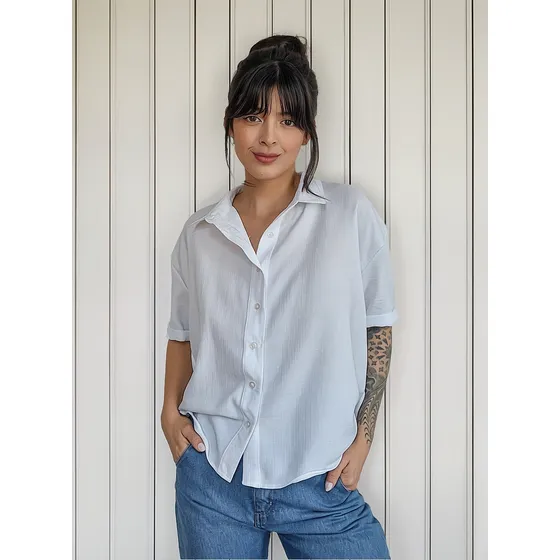 Camisa Oversized Vade Retro Mujer - Casual Elegante