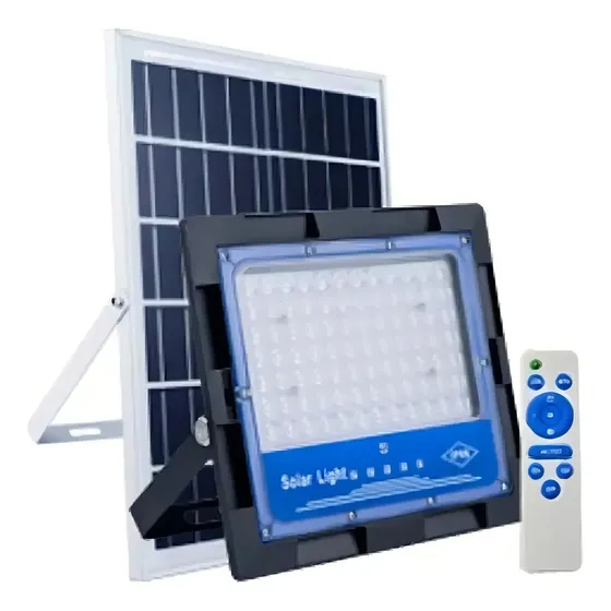 Foco Solar LED Osmar 300W con Panel y Control Negro Exterior Impermeable | Cuotas sin interés