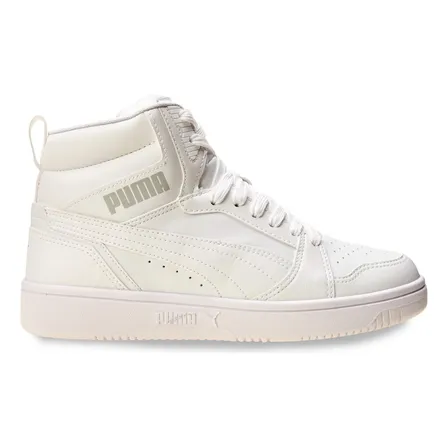 Tênis Masculino Casual Rebound V6 Bdp Sola De Borracha Puma Branco Lisa 40 Br