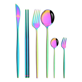 Cuchara Para Vajilla, Cubertería, Cuchillo Y Tenedor, 6 Unid Cuchara Para Vajilla, Cubertería, Cuchillo Y Tenedor, 6 Unid