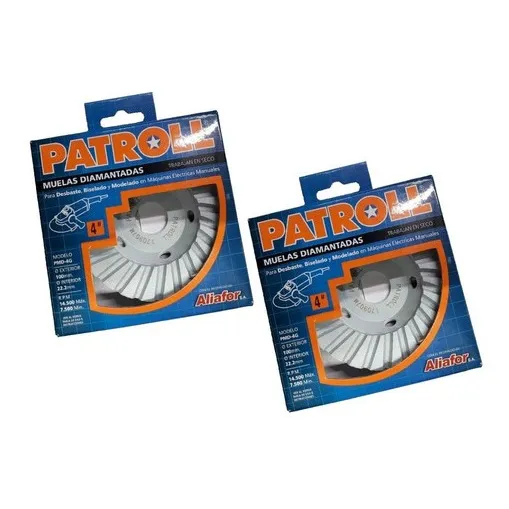 Disco Copa Diamantado Desbaste Patroll Aliafor 115 Mm X 2 Un