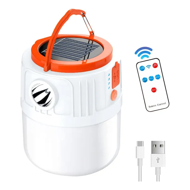 Lampara Solar Linterna Multifuncional Usb Carga Camping