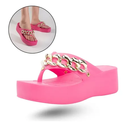 Sandália Chinelo Slide Pe De Nuvem Plataforma Feminino Eva