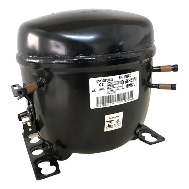 Motor Compressor 1/3 Hp Ffi10hak Embraco Gás R134a 127v