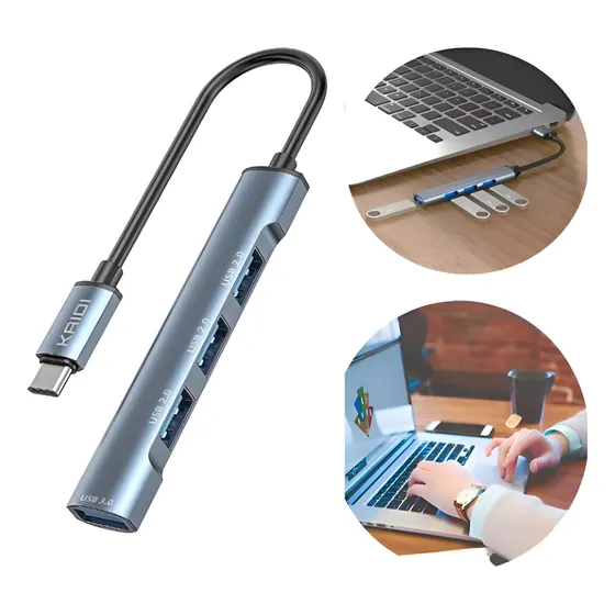 Hub Usb 3.0 Switch Cabo Extensor Régua 4portas 480mbps 5gbps