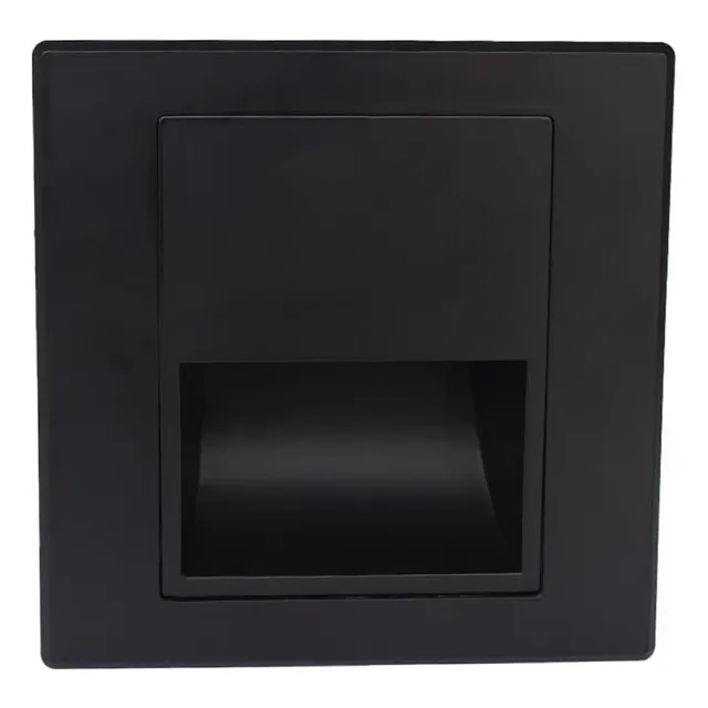 Aplique Embutido Pared Vk-lumus Negro Led Escalera Vk  