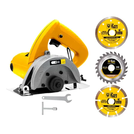 Kit Serra Mármore Oz Para Concreto 1100w 4.3/8 + Discos 220v