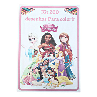 100 Folhas Para Colorir Princesas Com 200 Desenhos Em A4 100 Folhas Para Colorir Princesas Com 200 Desenhos Em A4