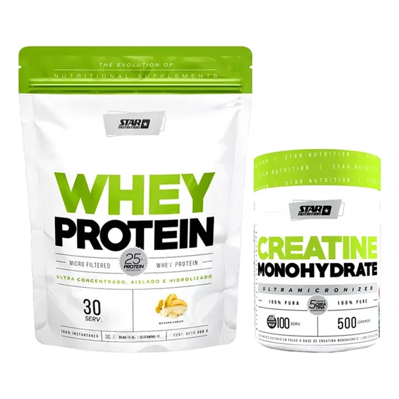 Star Nutrition Whey Protein 2lb + Creatina Monohidrato 500gr