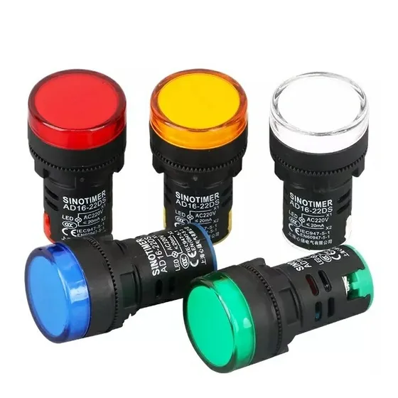 Luz Piloto 22mm Led 110/220v Rojo Verde Amarillo Pack 3unds
