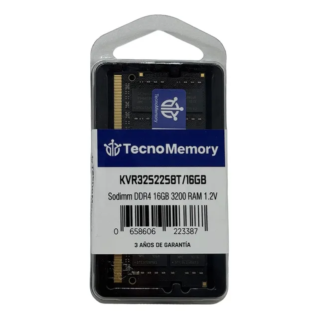 Memoria Ram Tecnomemory Sodimm Ddr4 16gb 3200mhz Kvr32s22s8t