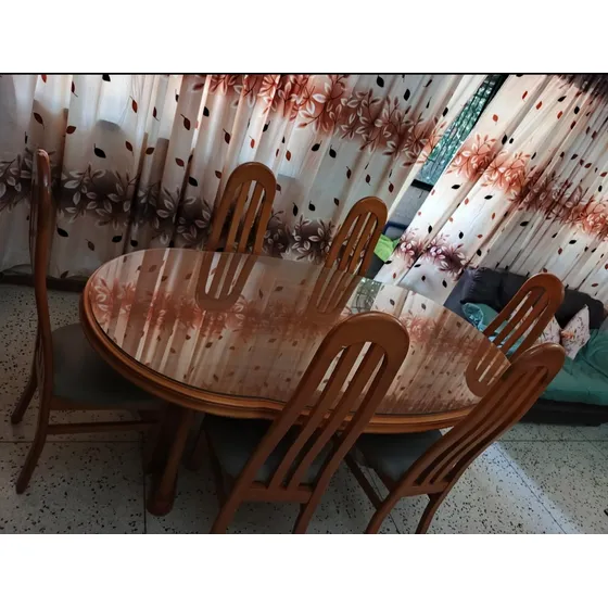 Comedor De 6 Puestos Con Vidrio Biselado