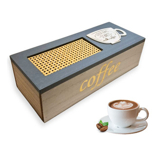 Caja Organizadora Para Té/café Madera 3 Compartimentos Caja Organizadora Para Té/café Madera 3 Compartimentos