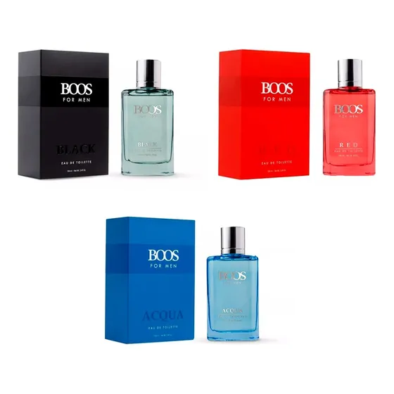 Pack X3 Perfume Hombre Boos Edt X 100 Ml Ideal Regalo 