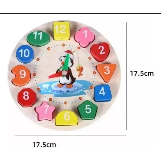 Reloj Educativo Figuras Geometricas Juego Para Aprender