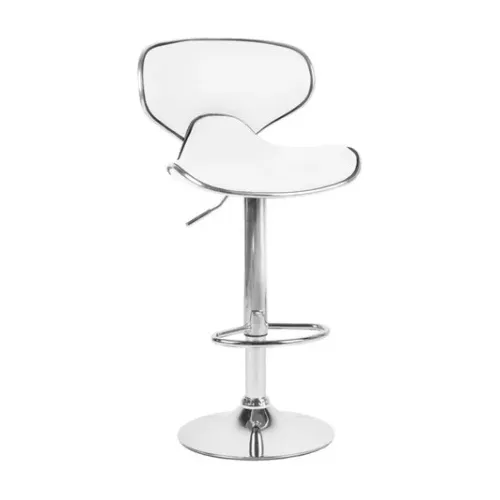 Silla Taburete Barra Mesón De Cocina Isla Ajustable Blanco 