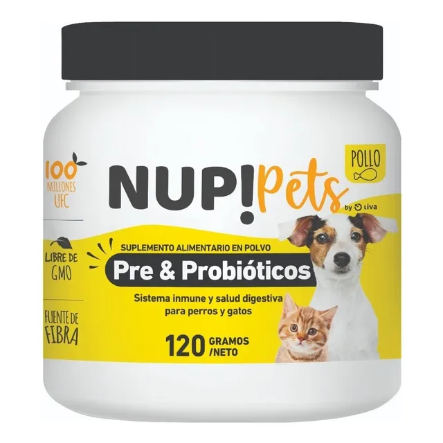 Nup!pets Pre Y Probióticos Perros Y Gatos 2 Meses Pollo