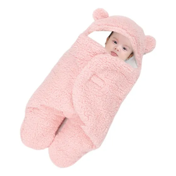 Saco manta envoltura de dormir Babyluna para bebe 0 a 3 meses color rosa