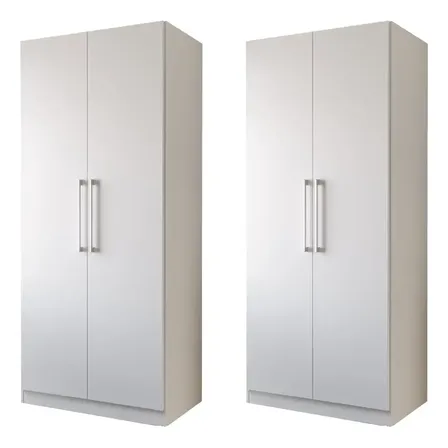 Kit 02 Armário Multiuso Grande 100% Em Mdf Rimo Branco