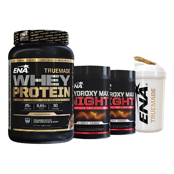 Combo Descenso De Peso Ena True Made, 2 Hydroxy Max, Shaker 