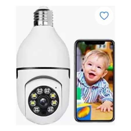 Cámara Bombillo Lp Wifi  Inalámbrica Robótica Seguridad 360