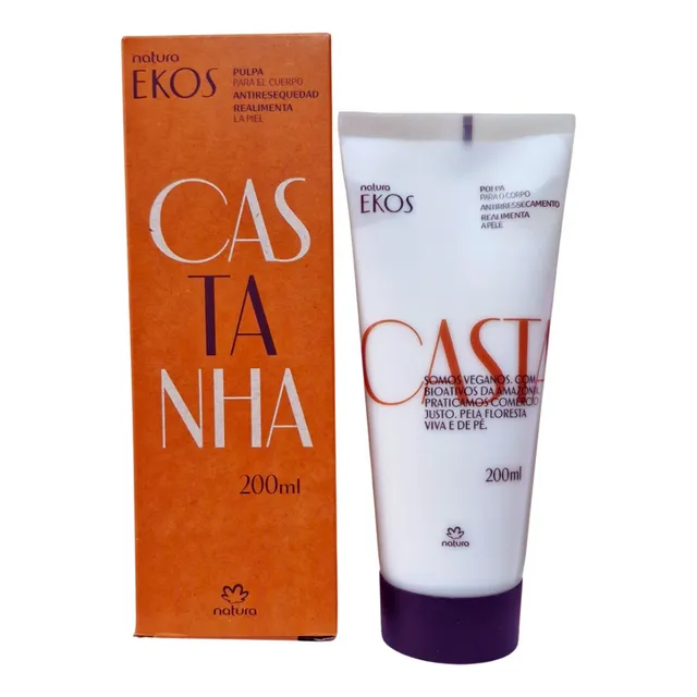Crema Pulpa Cuerpo Antiresequedad Castaña Natura Ekos 200ml
