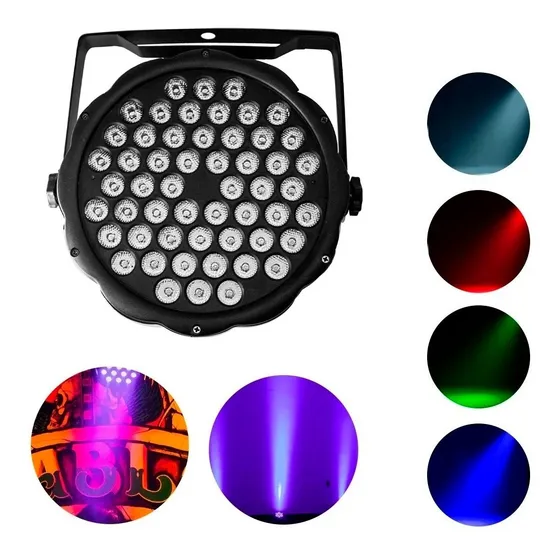 Canhao Refletor Par Led 54 Leds 3w Real Rgbw Dmx Jogo Luz