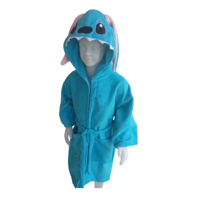 Salida De Baño Toalla Microfibra Stitch Niños Barrilette