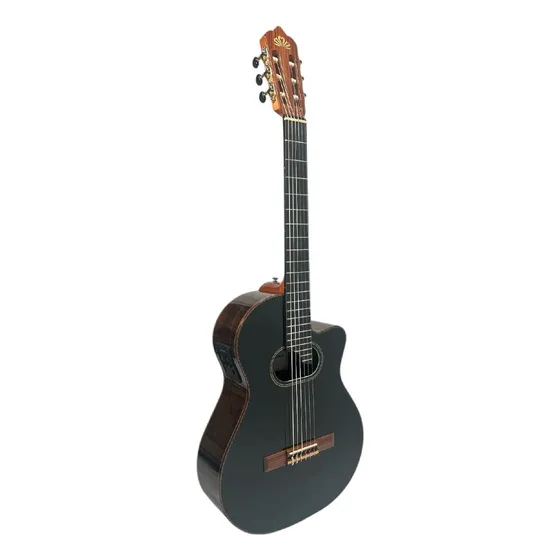 Guitarra Clasica La Alpujarra 100 Negra Corte Fishman Presys