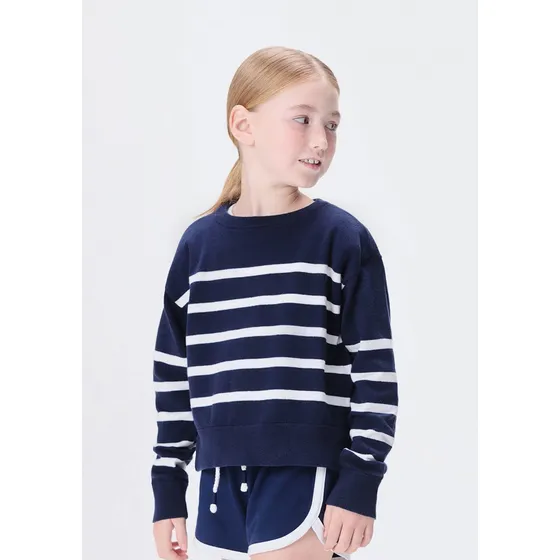Buzo Infantil De Punto A Rayas - Lauu
